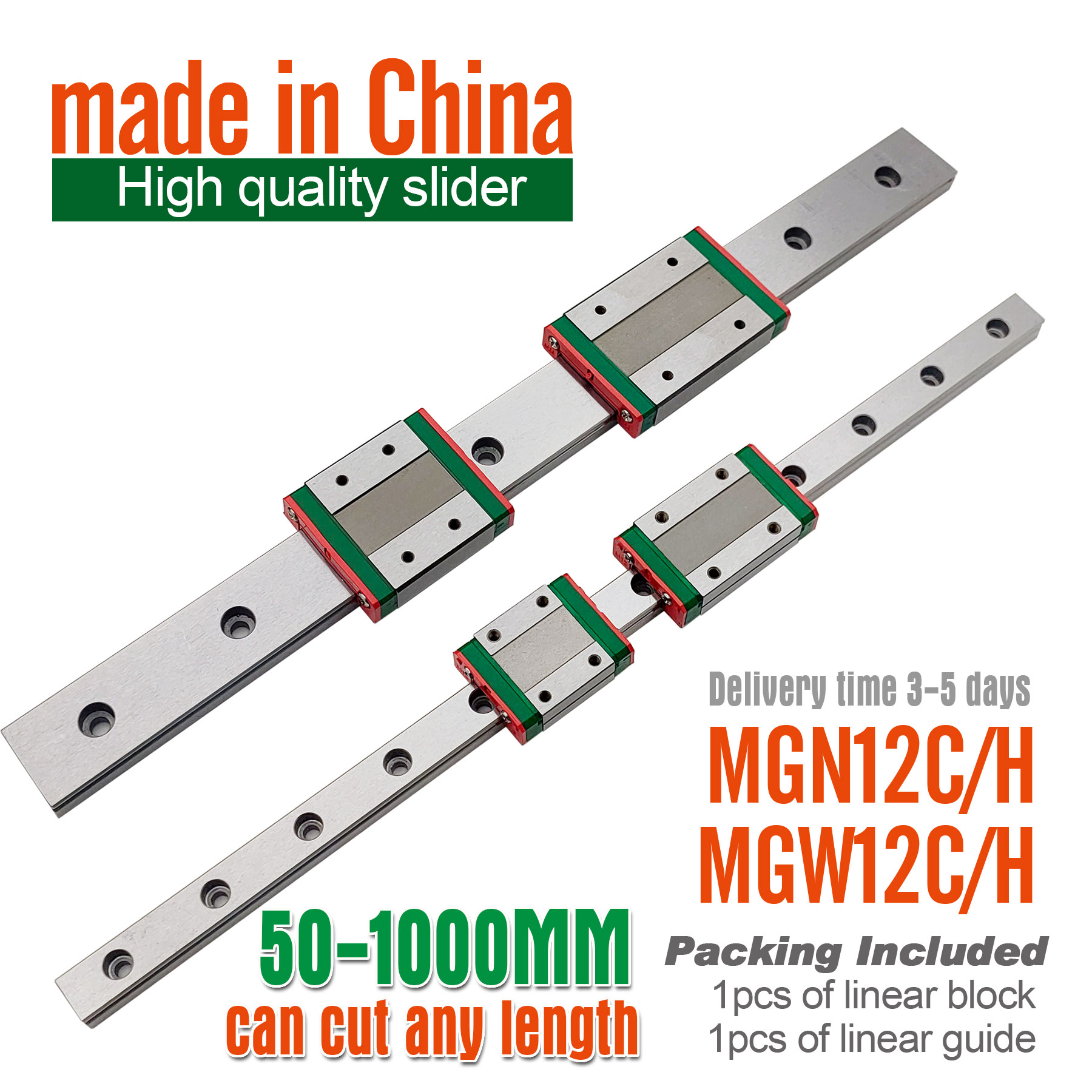 Linear Rail Mgn12H Set - MGN12 Tuyến Tính Cẩm Nang Hướng