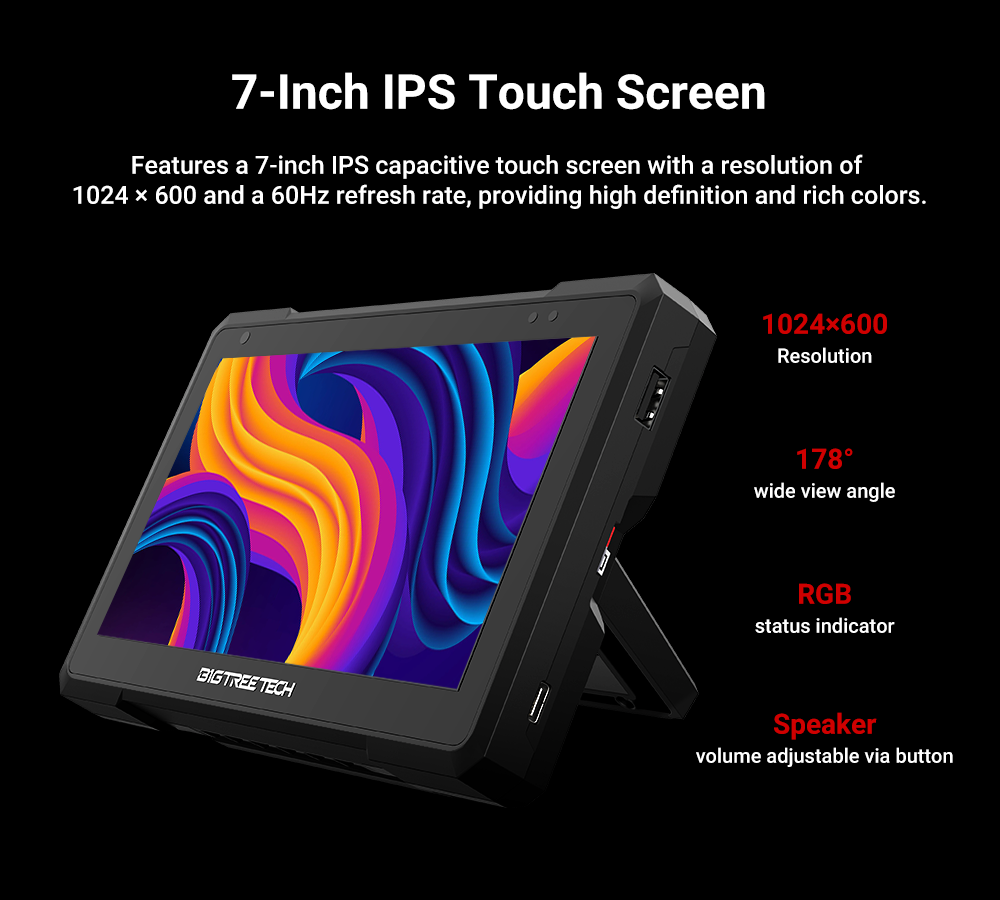 BIGTREETECH Pad 7 IPS Touch Sc - đánh giá và giá Klipper Pad 7 Inch